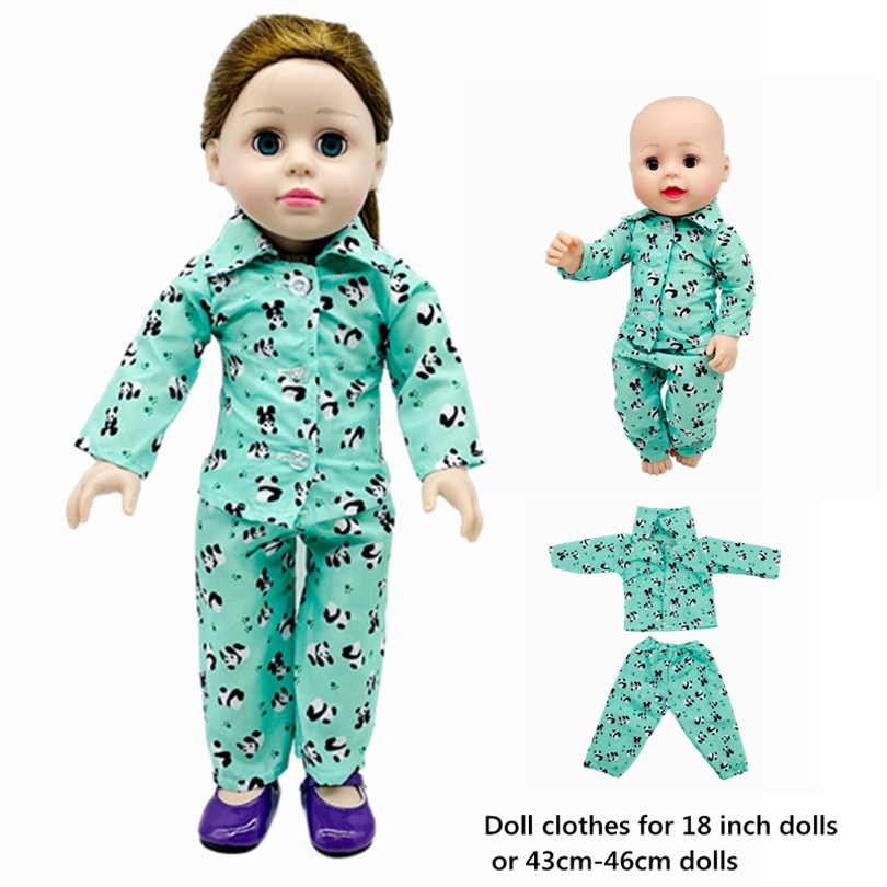Cute Pajamas Dress For 18 Inch American Doll Accessory Girl Toy 43 cm Born  Baby Clothes