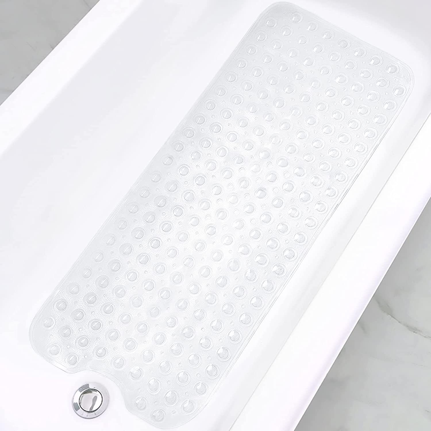 Non Slip Bath Mat Bathtub Shower Mats, Anti Mould With Suction Cups And  Drain Holes Extra Long For Bathroom Floor, Inside Bath, - Temu