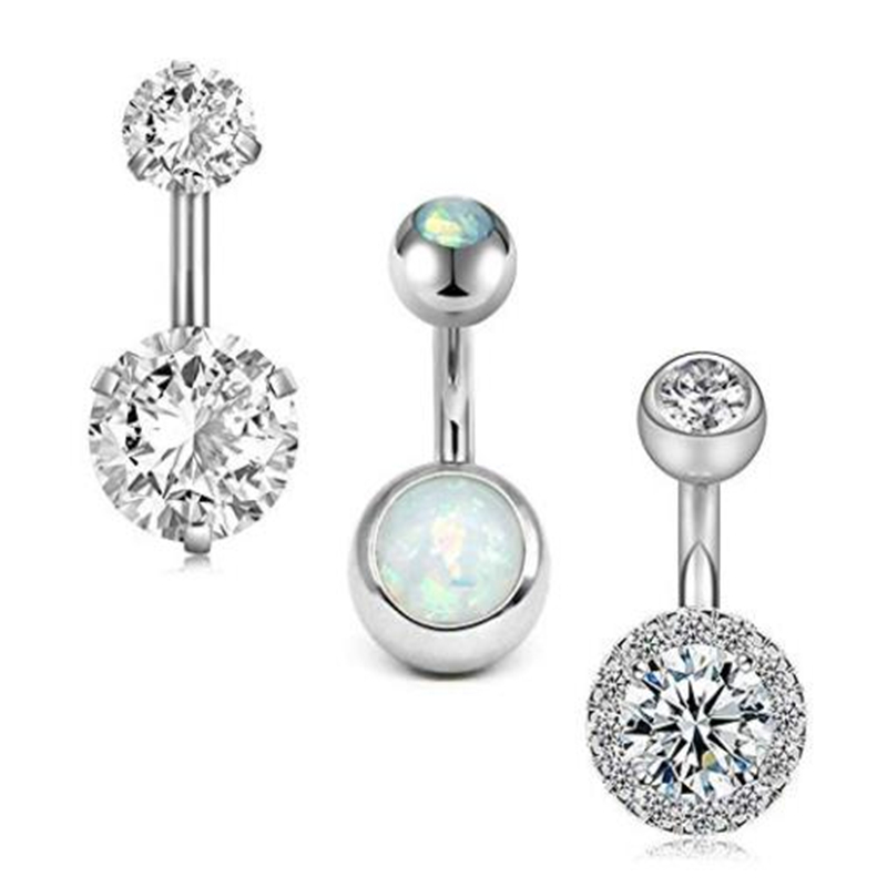 SANNIDHI 316L Stainless Steel Belly Button Rings Navel Rings for Women  Girls Navel Rings Paved With CZ Body Piercing Fancy Belly Piercing Jewelry  at Rs 337.00, Body Jewelry
