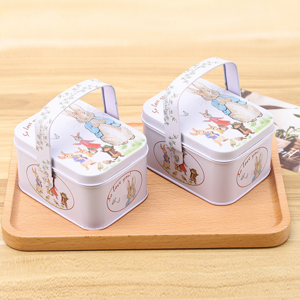 4Pcs Small Gift Tins Candy Storage Container Gift Cases Tin Box With Lid