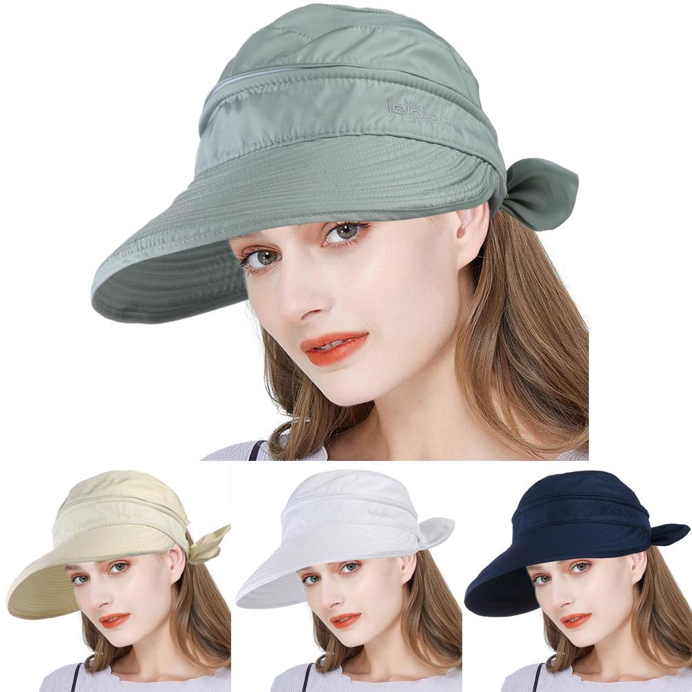 Solid Color Visor Hat Stylish Versatile Packable Wide Brim Visors UV Sun Protection Bucket Hats, Sun Hat for Women,Temu