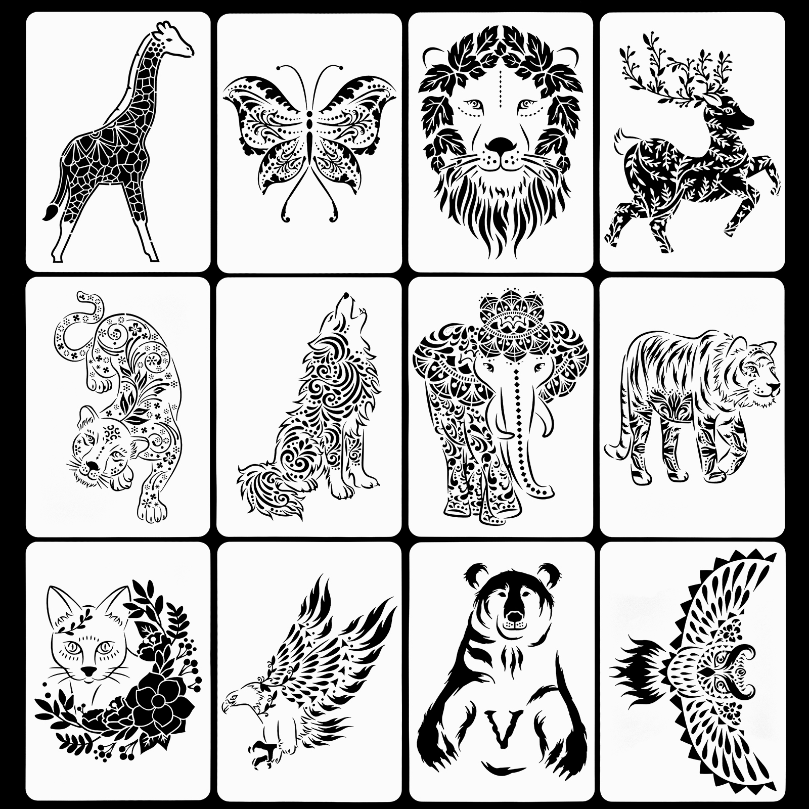 Plastic best sale animal stencils