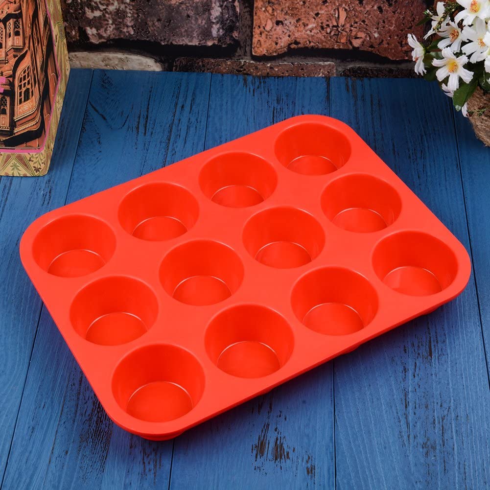 Silicone Muffin Pan 12 Cups Nonstick Bpa Free Cupcake Pan - Temu