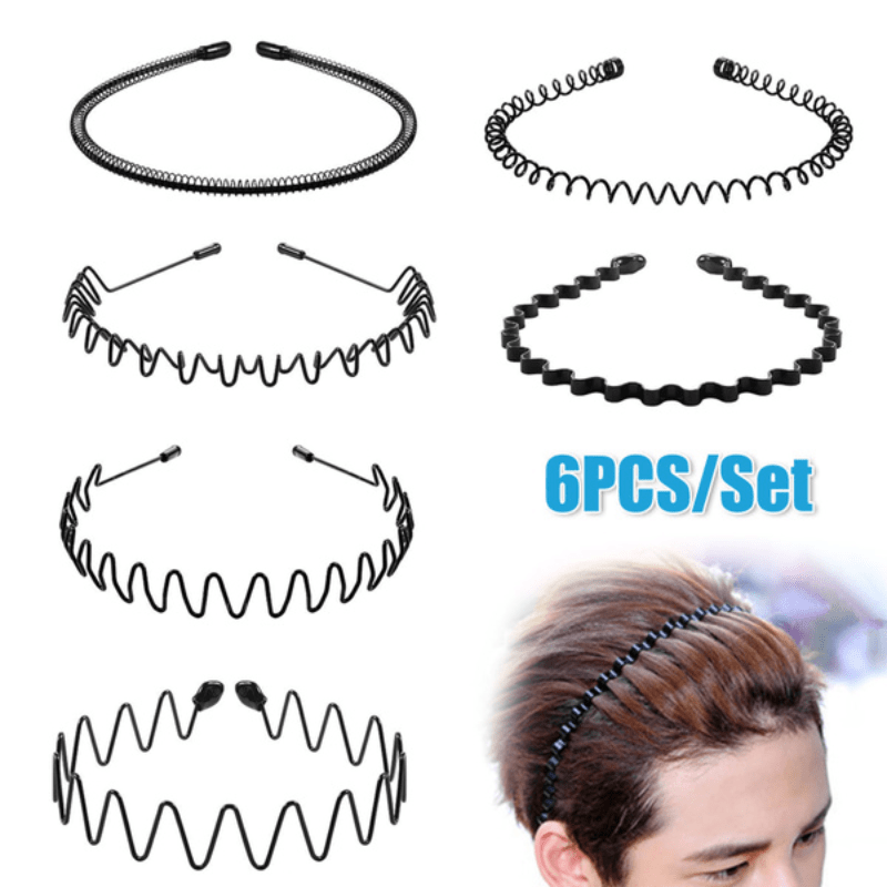 1pza Diadema Invisible Ondulada Cabello Moda Hombres, Banda Oscura Simple  Cabeza Deportes Lavado Cara, Elección Ideal Regalos - Joyería Accesorios -  Temu Spain