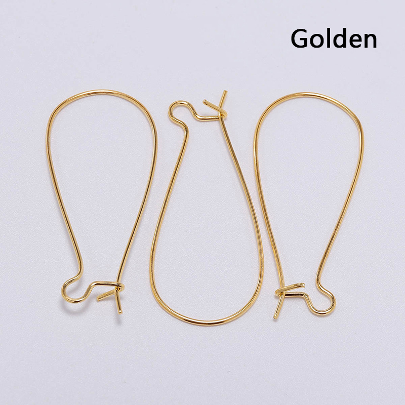 SUPERFINDINGS 200Pcs 2 Styles French Earring Hooks Iron Leverback Earring  Findings 2 Colors French Hook Ear Wire with Open Loop for Jewelry Making