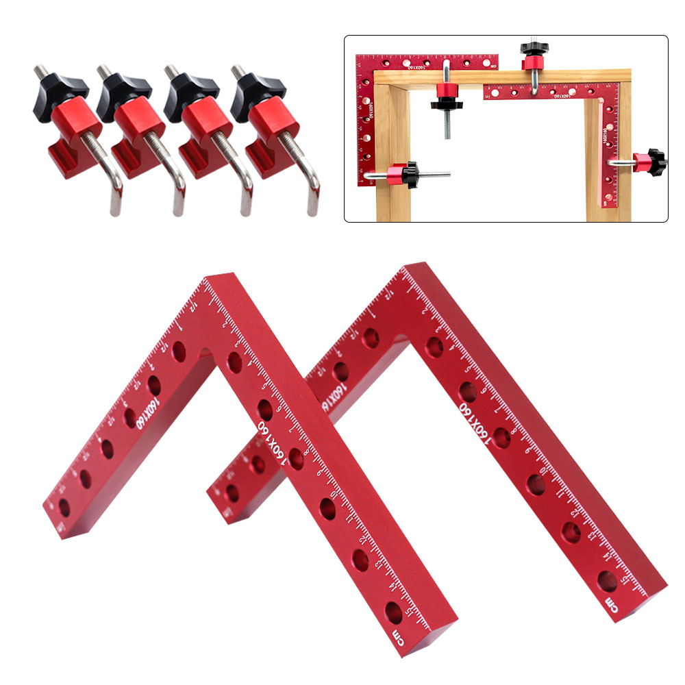 2 Pack 6.3Inch 90 Degree Positioning Squares Right Angle Clamps