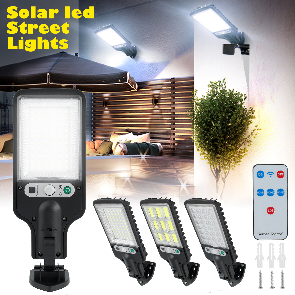 1pza- Luz Solar Sensor Movimiento: 77 Led, Resistente Agua, Batería  Incorporada, Ideal Uso En Jardines Patios Traseros - Deporte Aire Libre -  Temu