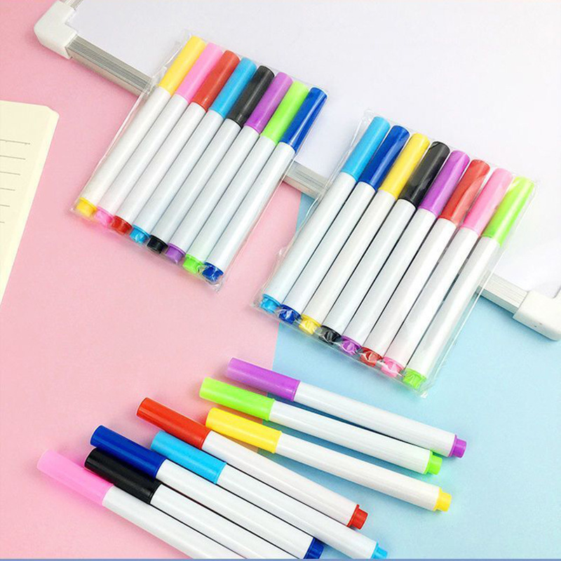 8/12colors Magical Water Painting Pen Set Water Floating Pens Kids Doodle  Drawing Art Education Pens Whiteboard Markers Supplies