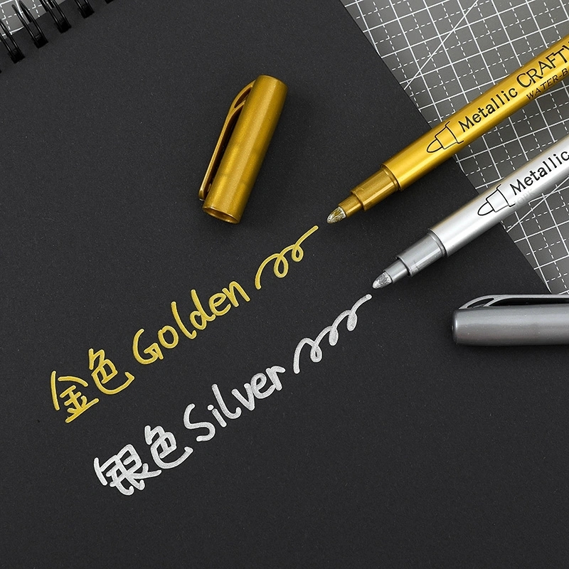 Diy Metal Waterproof Permanent Paint Marker Pensbgold Silver - Temu