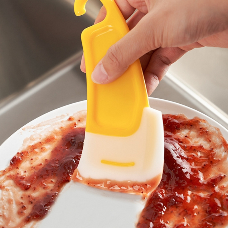 NUZYZ Cream Scraper Non-stick One-piece Design Silicone Baking Spatula Oil  Brush Tool for Bakery 