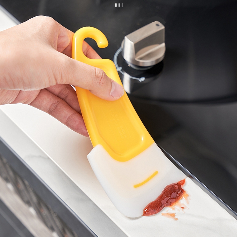 NUZYZ Cream Scraper Non-stick One-piece Design Silicone Baking Spatula Oil  Brush Tool for Bakery 