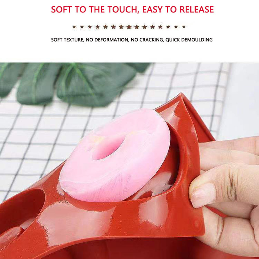 Non stick Silicone Consecutive Round Doughnut Molds For - Temu