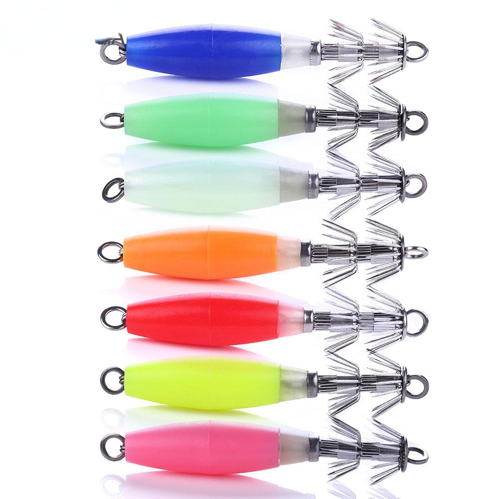 5pcs Squid Lure Hook 10cm/15.5g Needle Squid Cuttlefish Sleeve-fish Lure  Hook Bait Fishing Hooks, Shop Now For Limited-time Deals