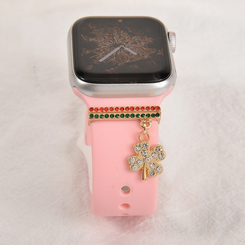 Fashion Smart Watch Straps Leather Diamond Decoration Watch Belt