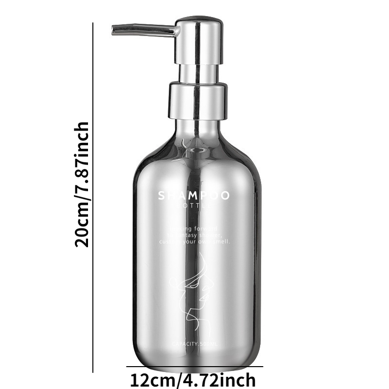 Empty Plastic Pump Bottles Dispenser 4 Pack 16oz/500ml Portable Clear  BPA-Free Cylinder Shampoo Lotion Hand Pump Bottle Durable Refillable  Containers