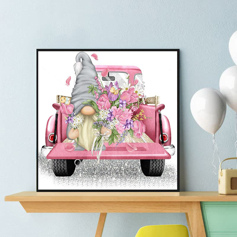 5D Diamond Painting Pink Elephant Balloons Kit