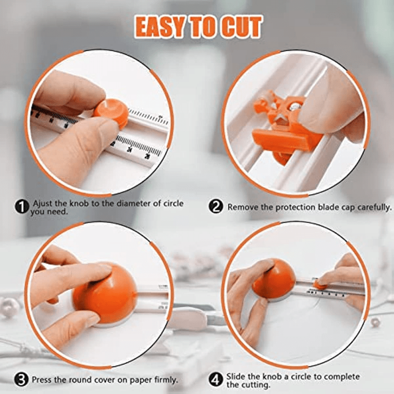 Circle Cutter, Circular Paper Cutter Circle Paper Trimmer Rotary Cutter  Craft Supplies, Round Cutting Knife Cards Cutters 
