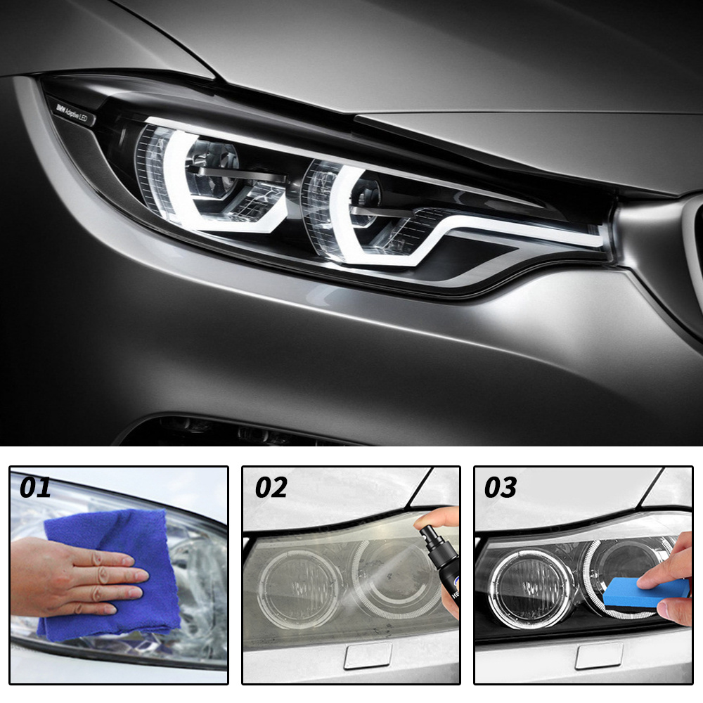 10ml/ 20ml/ 50ml Car Headlight Repair Liquid Car Headlight Cleaning Fluid  Repair Refurbishment Fluid Detergent Car Light Cleaner