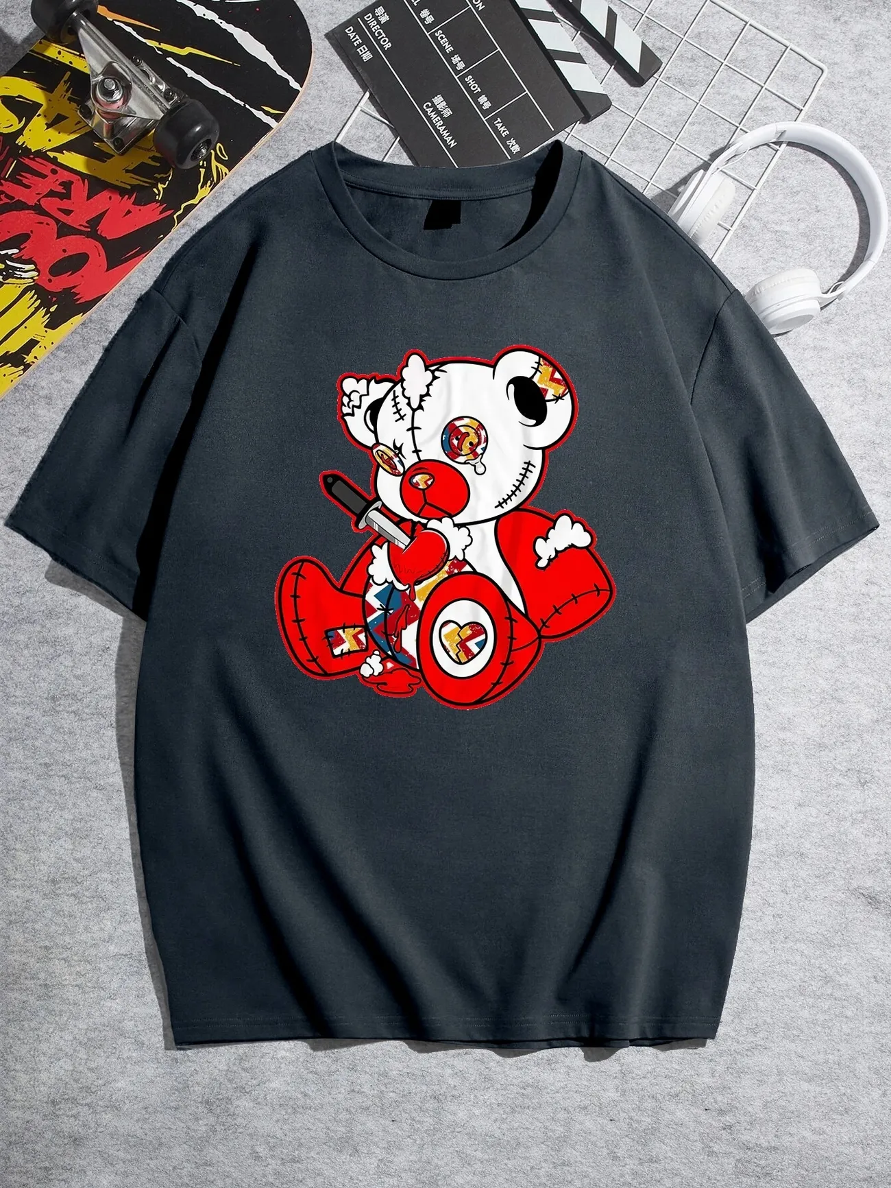 Men's Relaxed Fit Unisex Supreme Memories Tee Teddy Bear Casual T