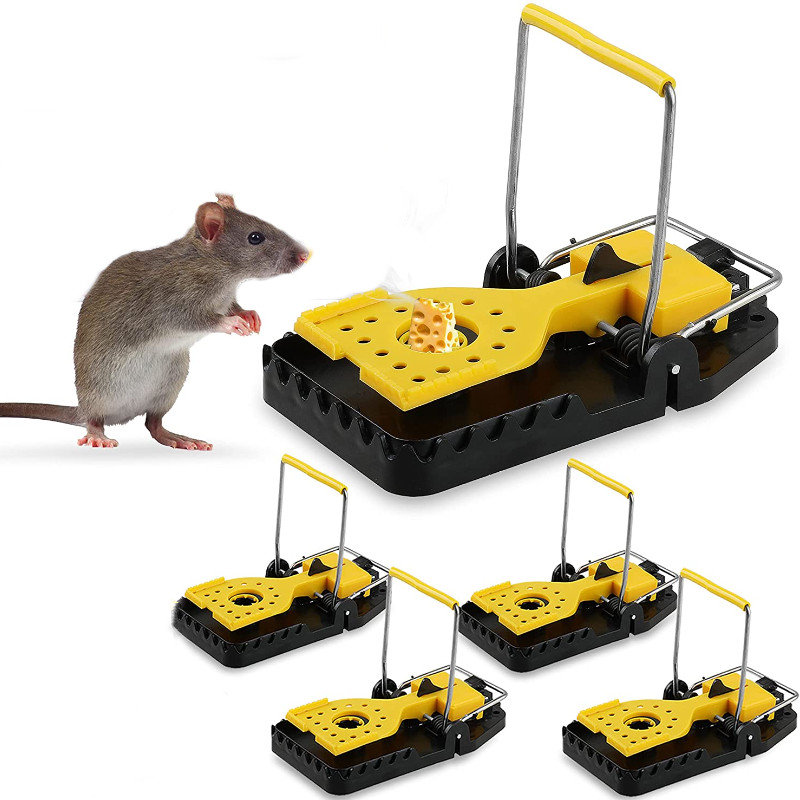 Set Of 6 Mouse Traps, Large Reusable Mouse Trap With Bait