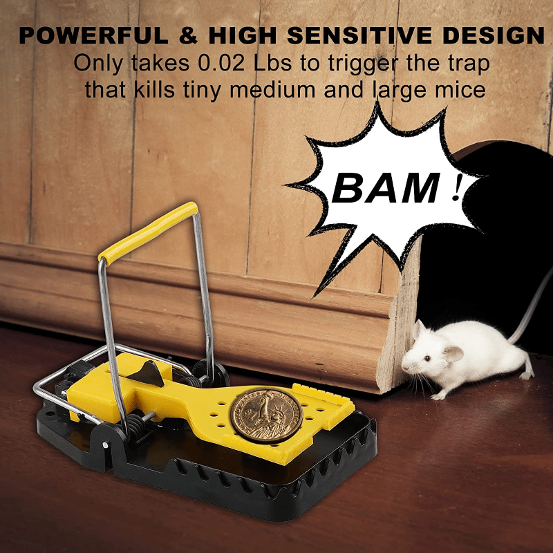 1/2/4 Pack Reusable Mouse Trap Rat Catcher Cage Mechanism Pedal
