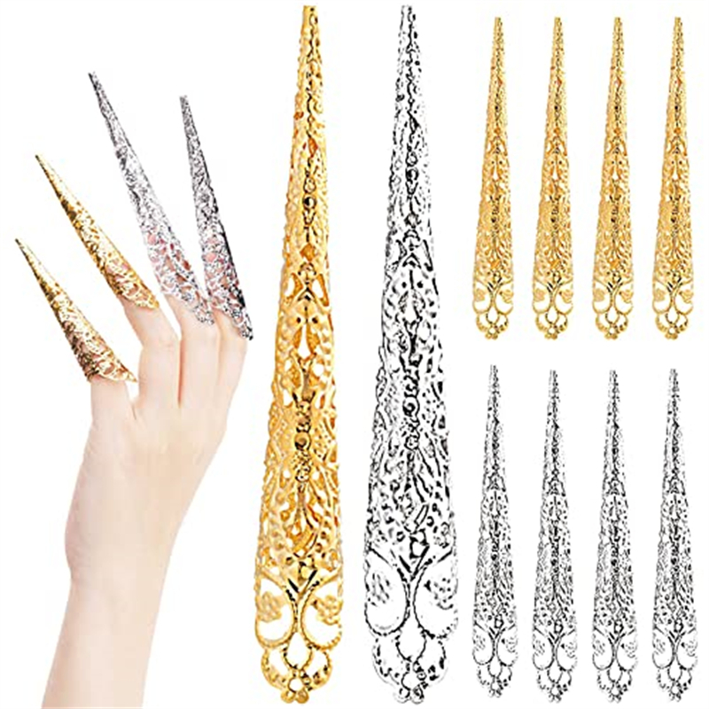Finger Nail Tip Claw Rings Ancient Queen Costume Fingertip - Temu