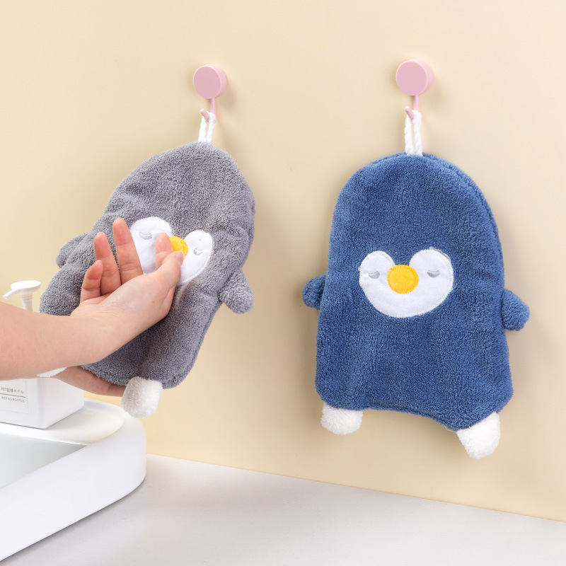 Cute hand towel penguin absorbent household hand towel kitchen hand towel  duck