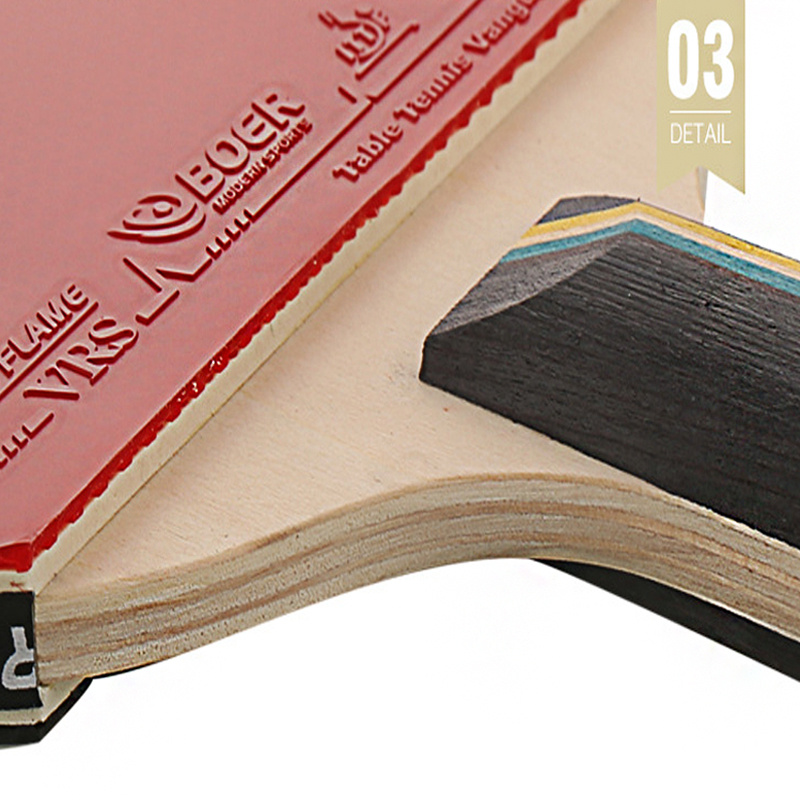 Table Tennis Paddle with Ergonomic Handle and Storage Bag