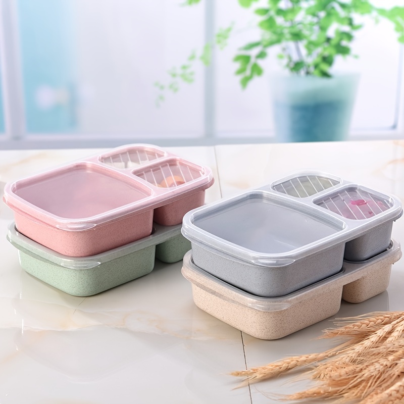 Leakproof Wheat Straw Bento Box - Microwaveable Lunch Box For Teens And  Workers - Divided Food Storage Container For School, Classroom, Canteen,  And Outdoor Activities And Durable Kitchen Accessory - Temu