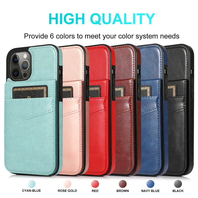 Luxury Leather Cards Wallet Phone Case For Iphone 14 13 12 11 Pro Xs Max Xr  X 8 7 6 6s Plus Se - Temu