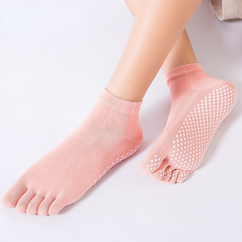 Solid Toe socks Non slip Yoga Socks Women's Five finger - Temu