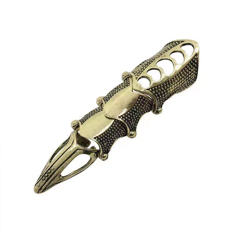1Pcs Retro Knuckle Nails Bendable Finger Alloy Ring Men Women Jewelry Gift