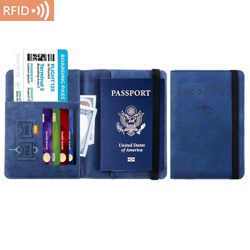 Passport Holder Bag For Men And Women Passport Holder Card Slots Passport  Cover Storage Bag Waterproof Bag Travel Wallet - Temu