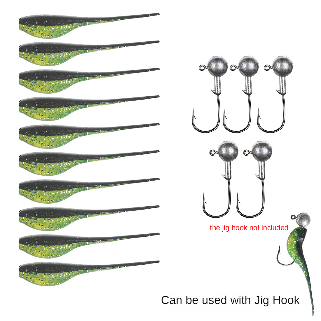  VINGVO Fishing Lure Kit Precise Design Shaped Soft Single Hook  Fishing Lures for Freshwter to Cast Fishing Rod : Sports & Outdoors