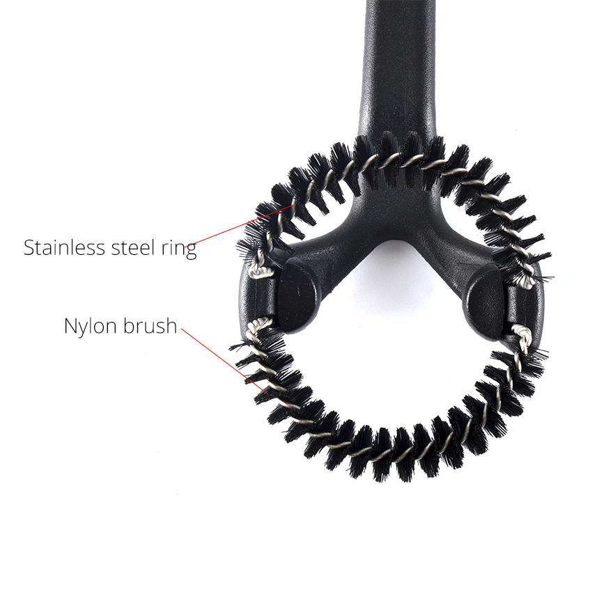 Coffee machine or grinder Nylon Group Head Cleaning Brush - Black