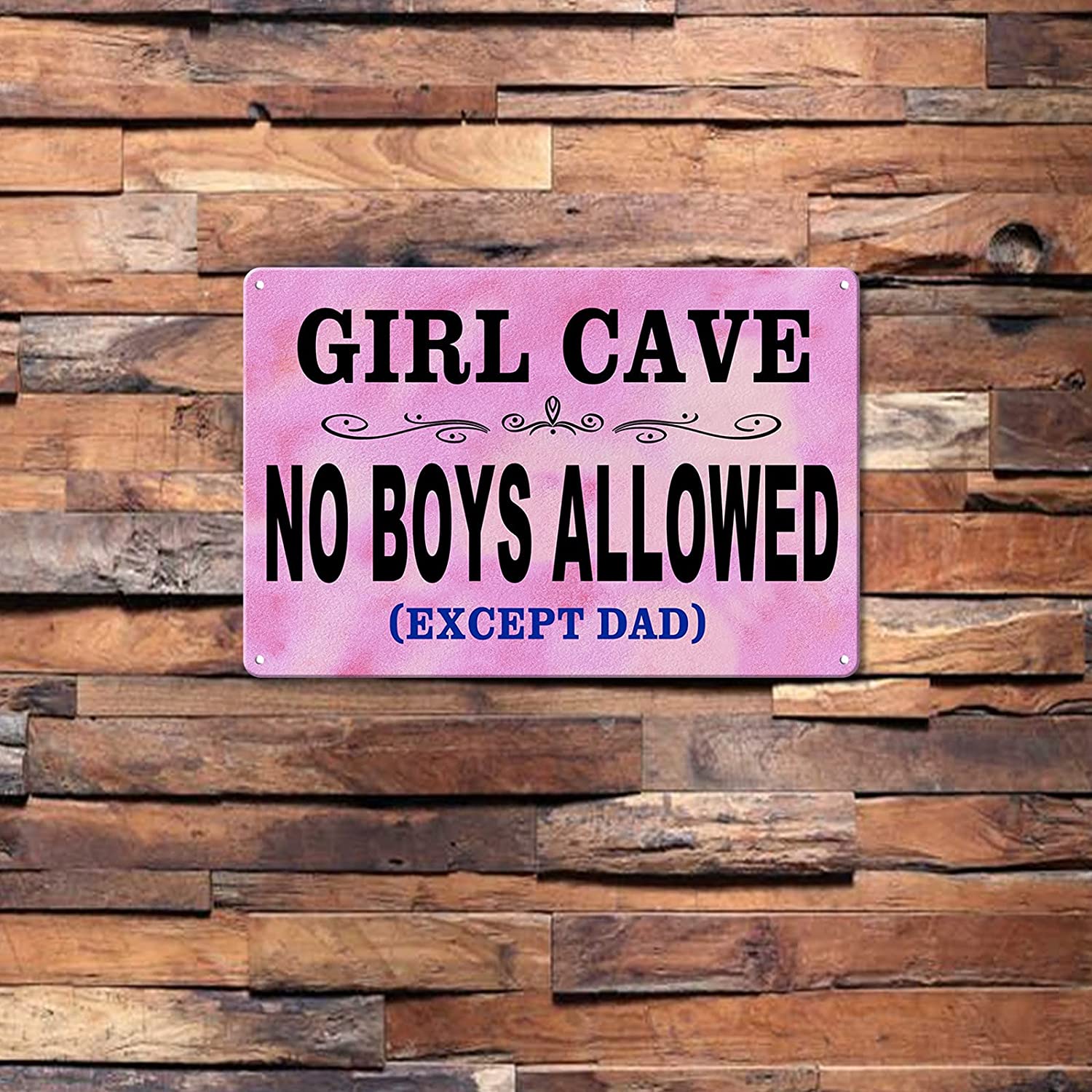 Kawaii Girl Cave Metal Sign Cute Girls Room Decorations for Bedroom and Bathroom Pink Gamer Room Door Decor Teenager Girly Things Cool Stuff for