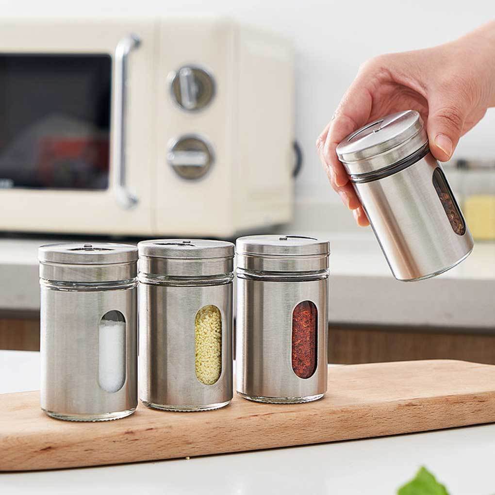 Kitchen Organizer Set Pepper Salt And Sugar Shakers With - Temu