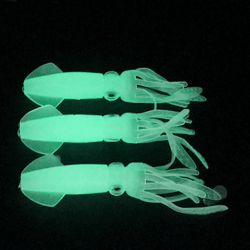 Soft Rubber Squids/Octopus Skirt Glow / Luminous Octopus Fishing