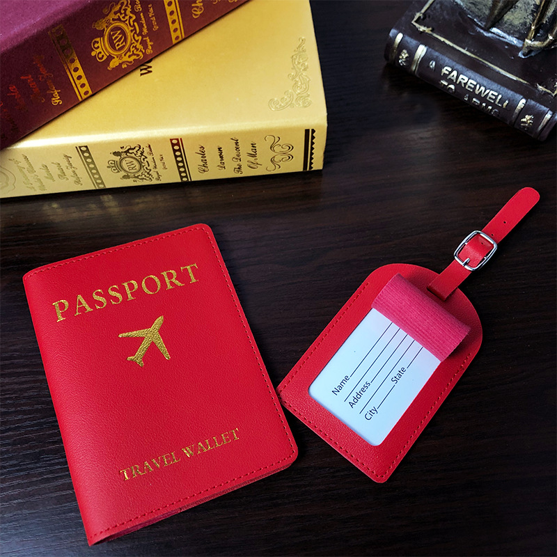 Luggage Tag Passport Holder Set with Cover