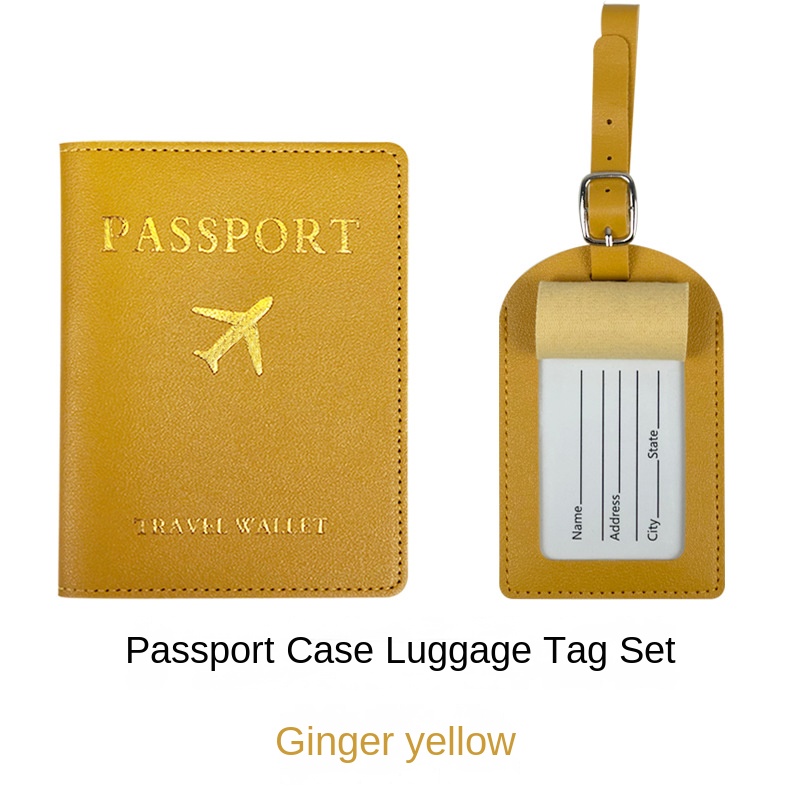 Luggage Tag Passport Holder Set with Cover