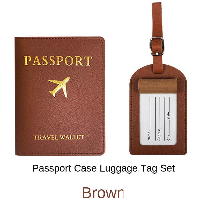 Luggage Tag Passport Holder Set with Cover