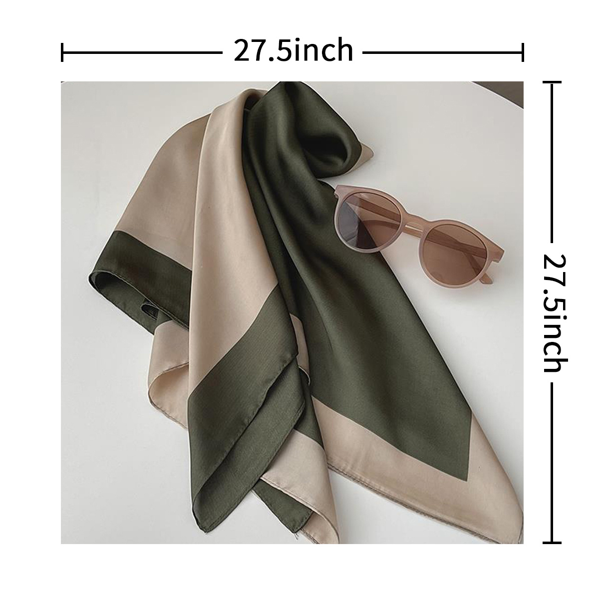 Color Block Logo Oversized Double-Sided Silk Square Scarf: Women's Designer  Scarves