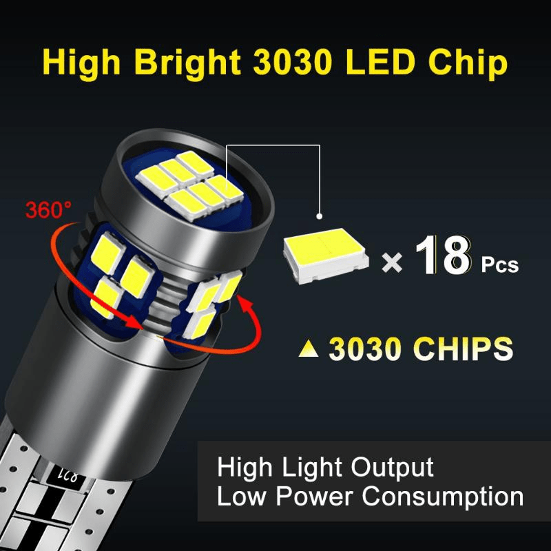 T10 W 18smd Led Canbus Bulbs No Error Parking Lights - Temu