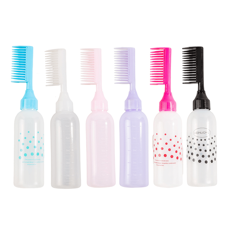 

2-in-1 Hair Dye Bottle With Comb - Root Hair Color Plastic Dye Oil Applicator Bottle For Hair Root Bottle Comb - Easy And Effective Hair Color Application
