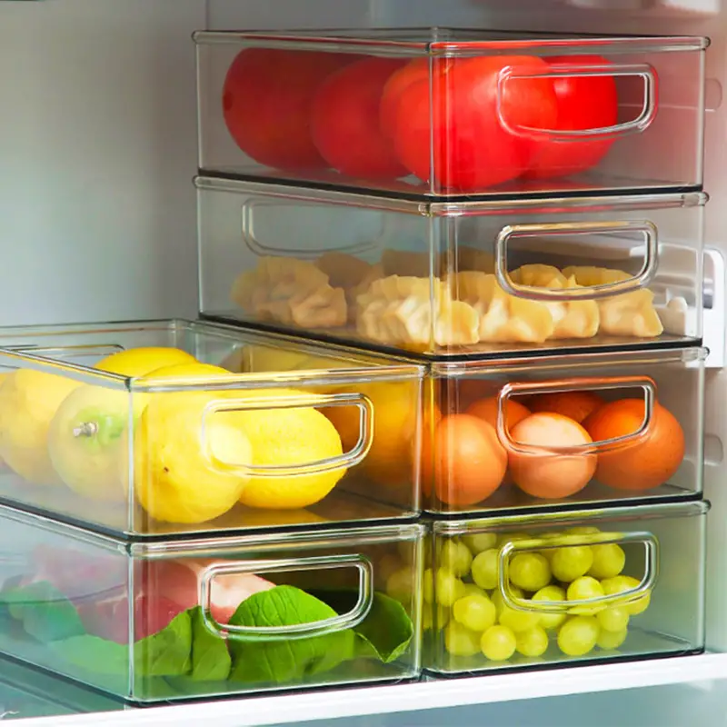 Kitchen Refrigerator Cola Fruit Vegetable Storage Box, Portable