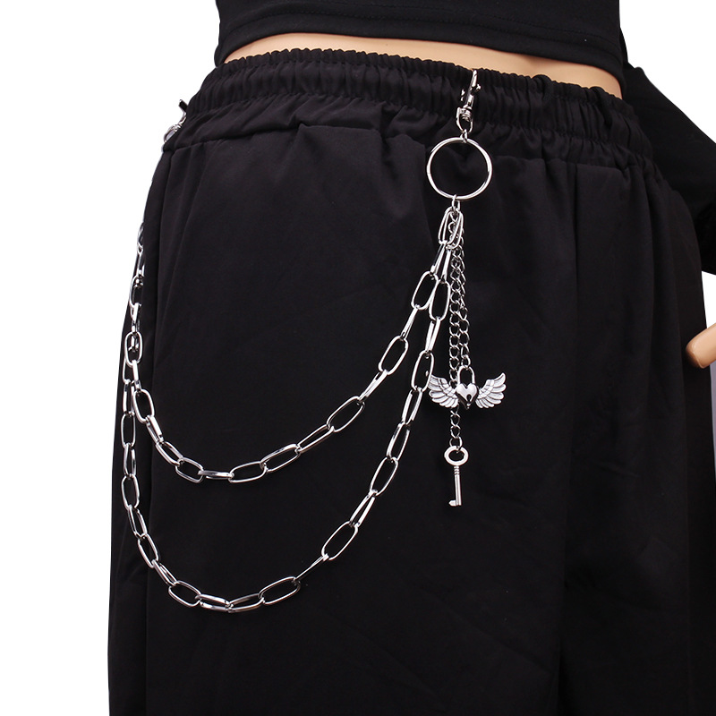 Tgirls Punk Jean Chain Silver Goth Pants Chain Hip Hop Wallet Chain  Skeleton Keychain Bat Ghost Layered Trouse Chains Halloween Christmas  Jewelry