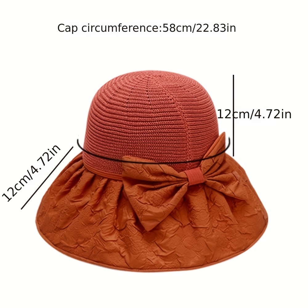 UV Protection Foldable Sun Hat, Orange