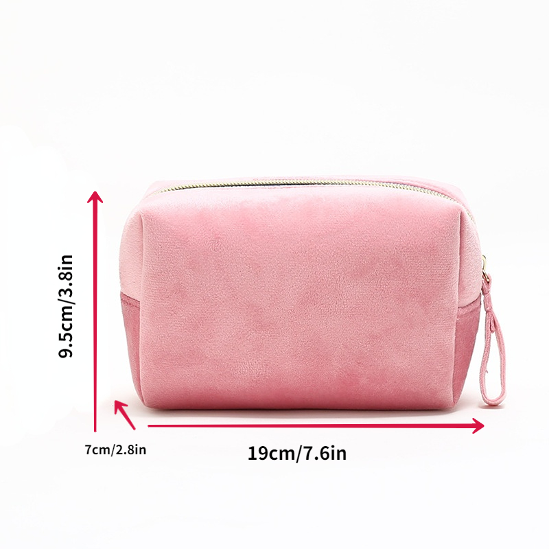 Plush Cosmetic Bag Portable Cute Makeup Pouch Soft Wool Travel