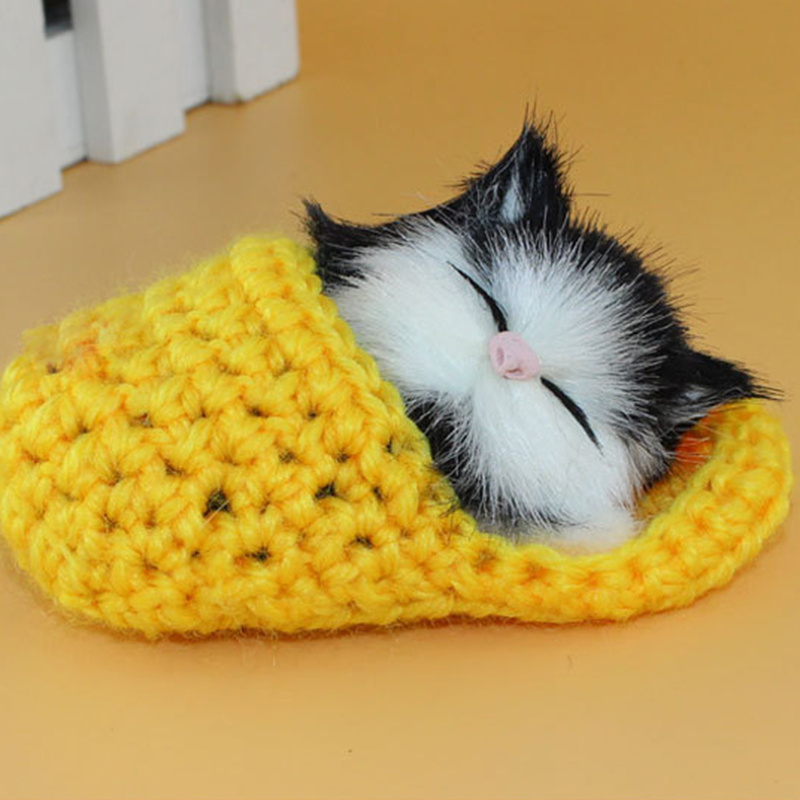 Creative Simulation Cat Knitting Yarn Shoe Home Decor Gifts - Temu