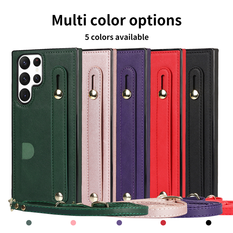 Fashion Square Leather Phone Case For Samsung S21 S20 S10 S9 S8